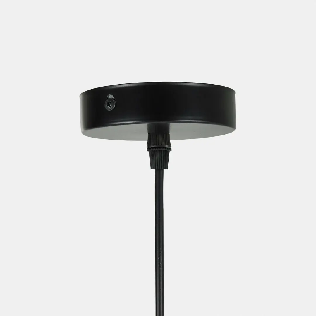 Loberon Térélune Hanglamp - 40W - Ø18cm - Zwart - afbeelding 6 van 6