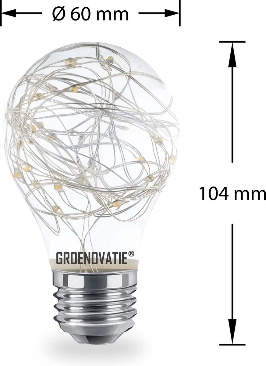 Groenovatie LED Lichtslinger E27 3W - Extra Warm Wit - afbeelding 3 van 5
