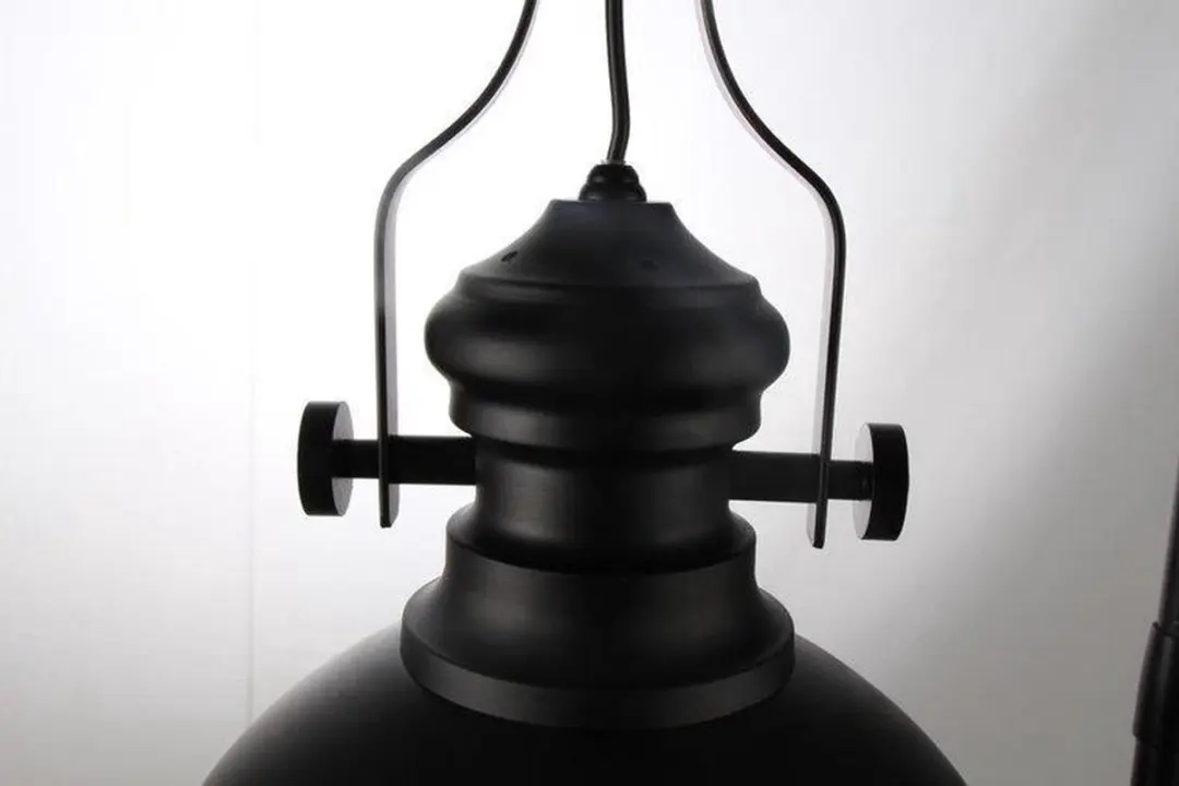 Groenovatie Vintage Industriële Hanglamp Ø32cm - Zwart - afbeelding 3 van 6