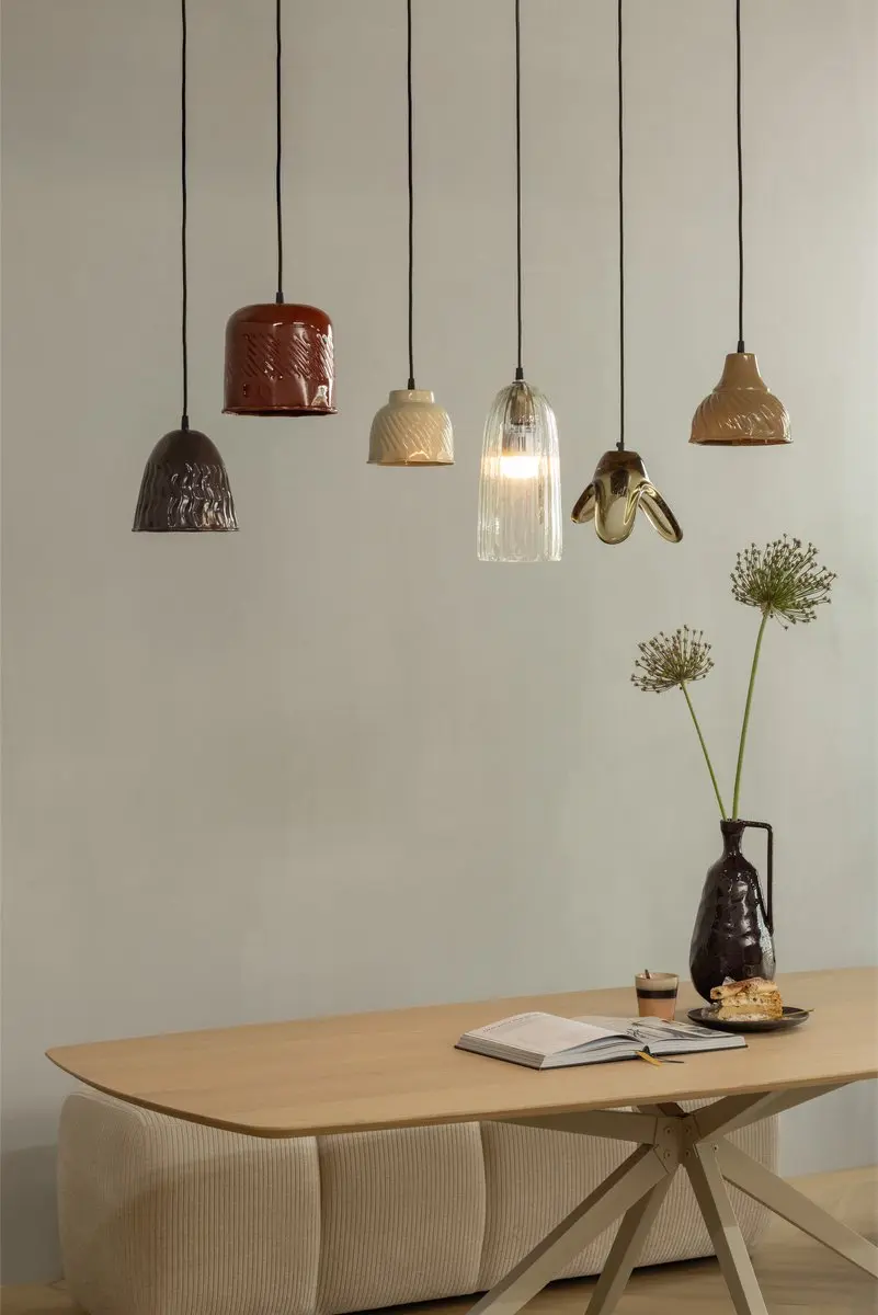 WOOOD Elle Hanglamp Groen - Glas Ø25cm