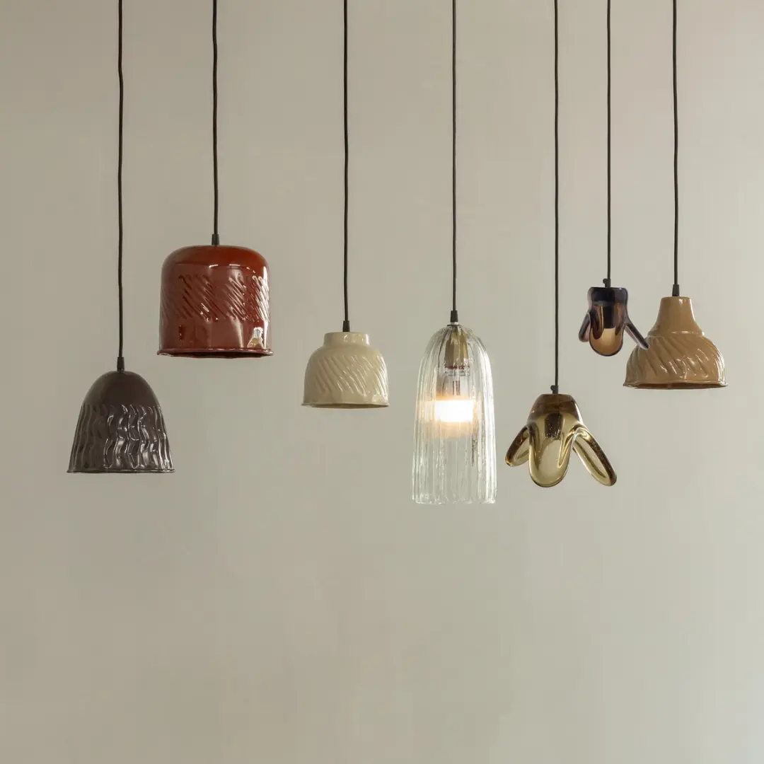 WOOOD Elle Hanglamp Groen - Glas Ø25cm