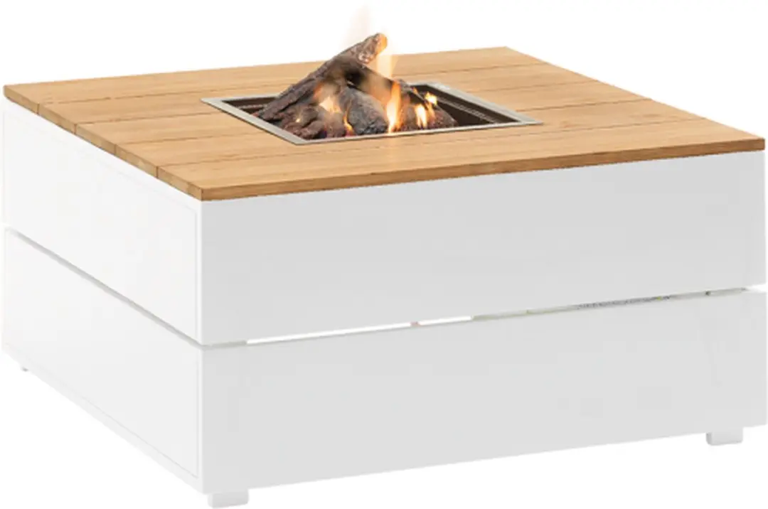 Cosi Fires Cosipure White Teak Vuurtafel 120cm - 9000W - Wit