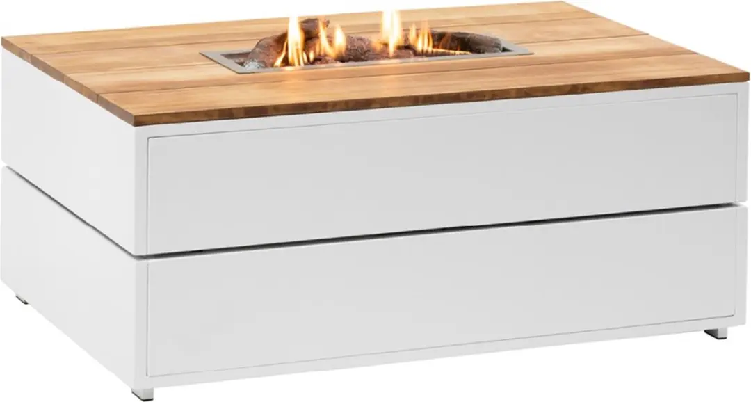 Cosi Fires Cosipure White Teak Vuurtafel 120cm