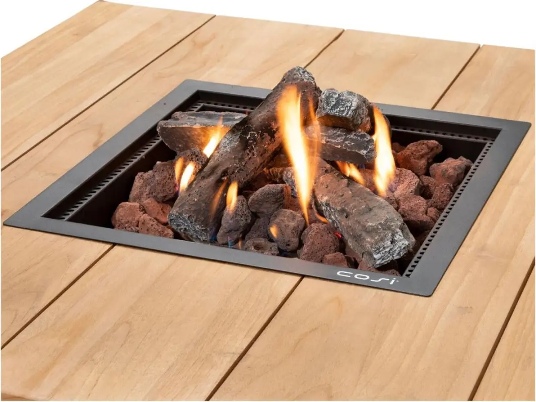 Cosi Fires Cosipure White Teak Vuurtafel 120cm - 9000W - Wit