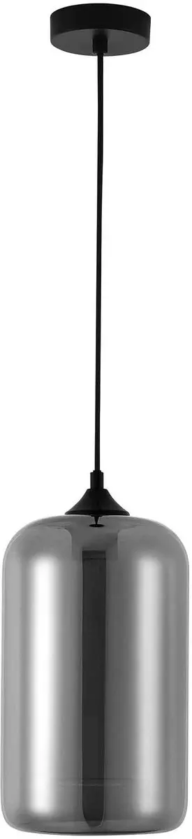 Artdelight Botany Hanglamp Ø18cm - Rookglas - Zwart
