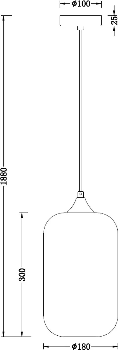 Artdelight Botany Hanglamp Ø18cm - Rookglas - Zwart