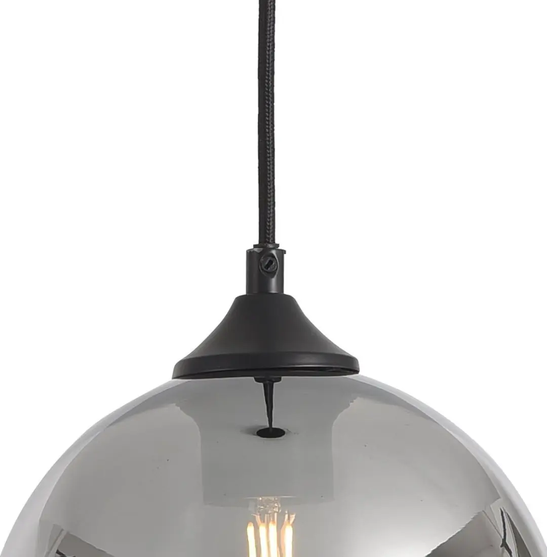 Artdelight Marino Hanglamp 20cm - Chroom & Zwart