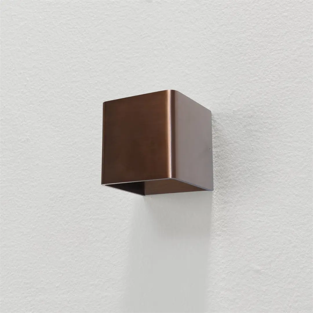 Artdelight Wandlamp Fulda 10x10cm - Brons