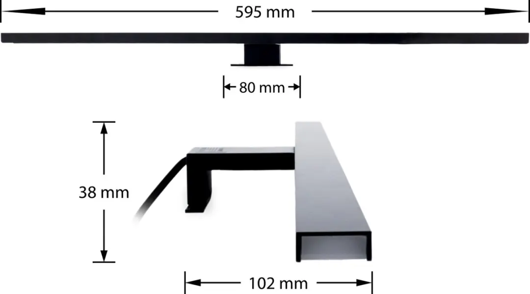 Groenovatie LED Spiegelverlichting 8W 595mm Warm Wit - Zwart