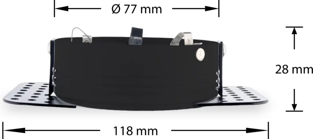 Groenovatie Trimless Inbouwspot GU10 - Ø77mm - Zwart - afbeelding 3 van 5