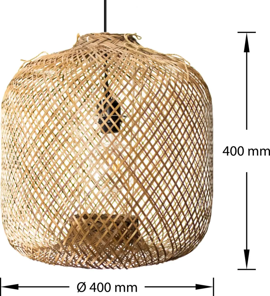 Groenovatie Bamboe Hanglamp Ø45cm - Naturel - afbeelding 3 van 6