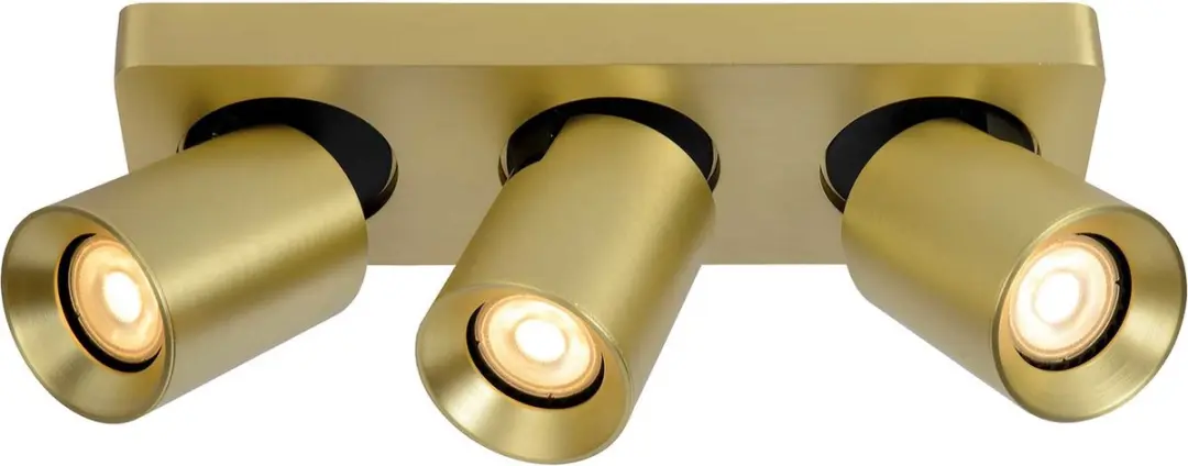 Artdelight Spot Megano 3 Lichts Balk Mat Goud