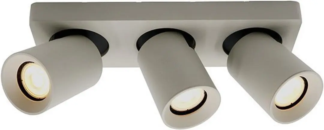 Artdelight Moderne Opbouwspots GU10 Megano 3 Stuks - Grijs