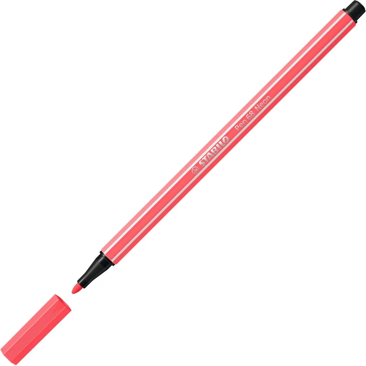 STABILO Pen 68 Neon Rood Viltstift