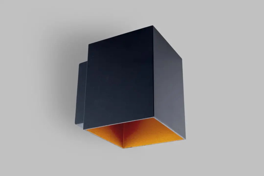 Groenovatie Wandlamp Vierkant G9 Mat Zwart & Goud - afbeelding 3 van 6