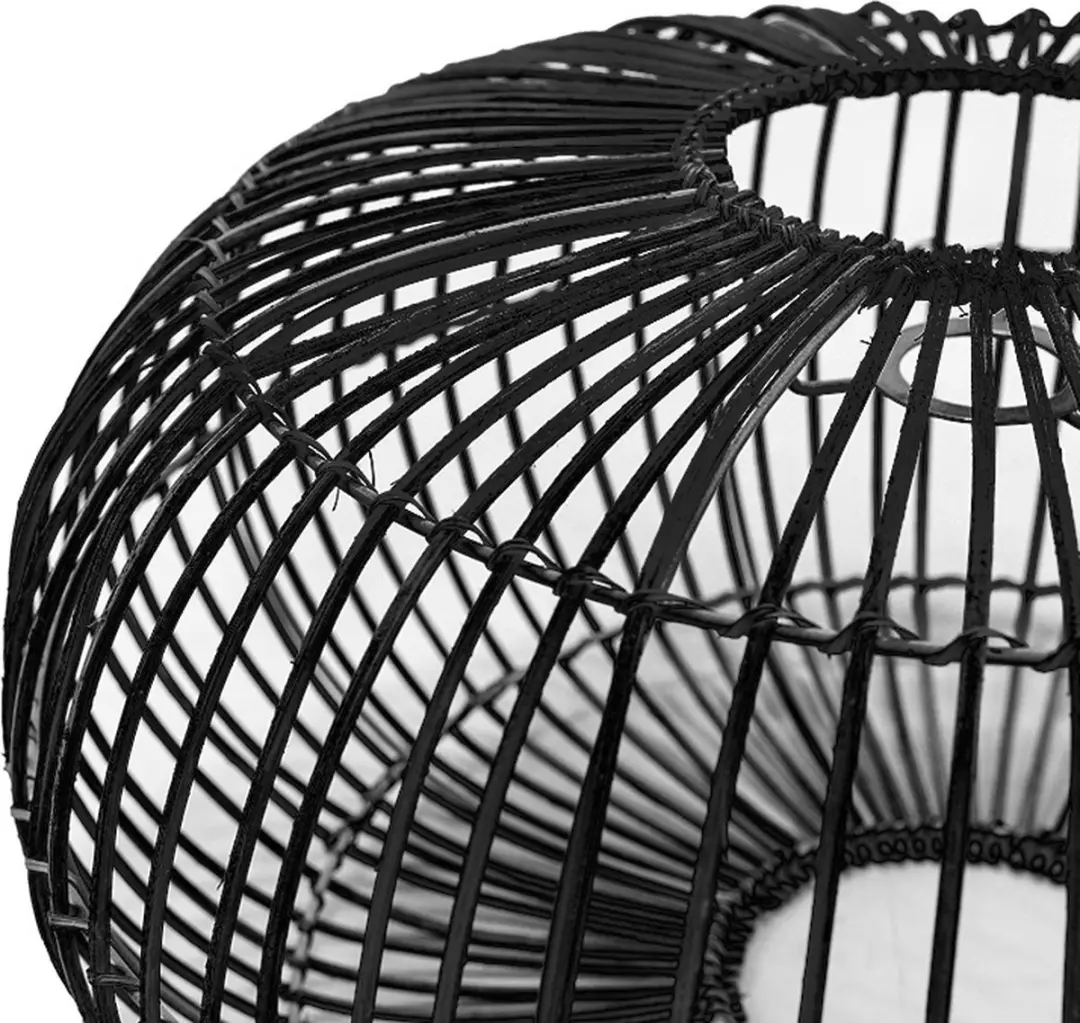 Groenovatie Rotan Hanglamp - Zwart ⌀40cm - afbeelding 6 van 6
