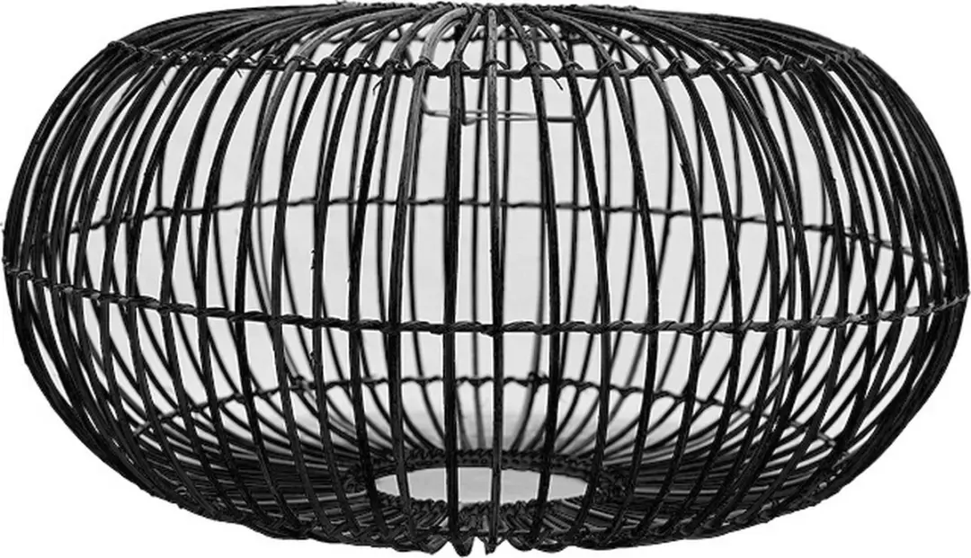 Groenovatie Rotan Hanglamp - Zwart ⌀40cm - afbeelding 3 van 6