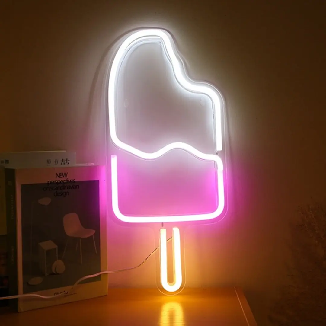 Groenovatie LED Neon Wandlamp IJsje