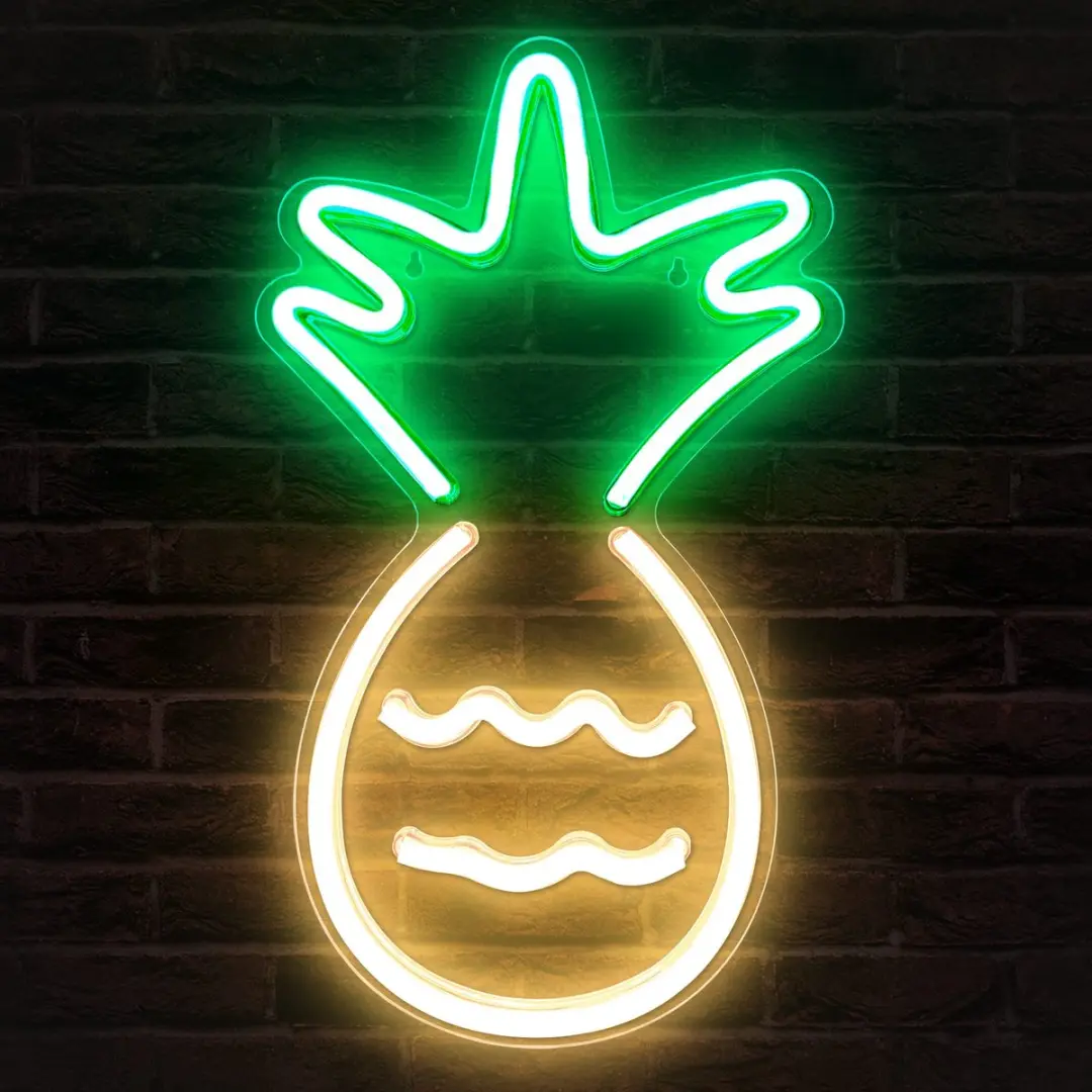 Groenovatie LED Neon Wandlamp "Ananas"