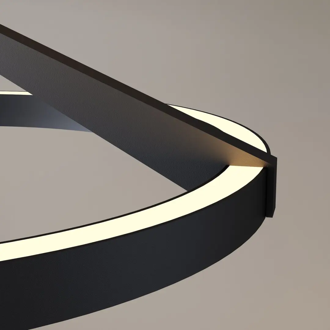 Artdelight Oregon Plafondlamp Ø33cm - Zwart