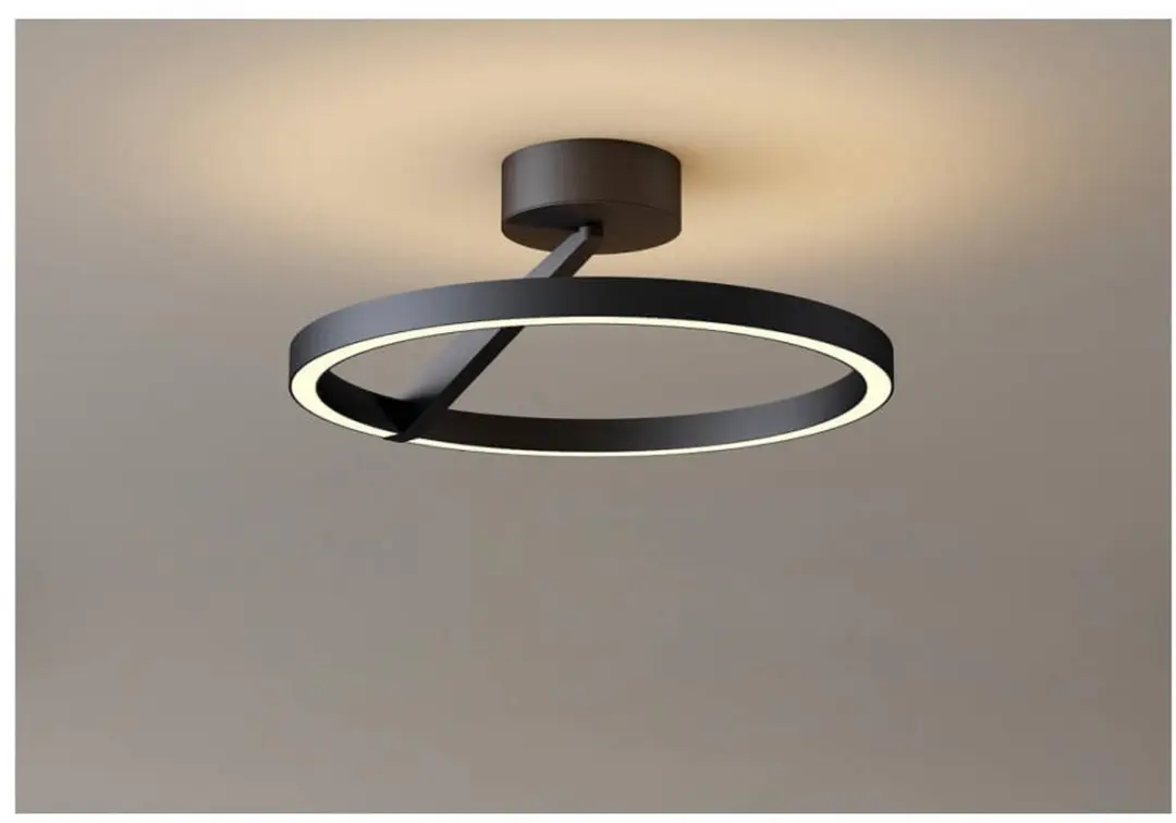 Artdelight Oregon Plafondlamp Ø33cm - Zwart