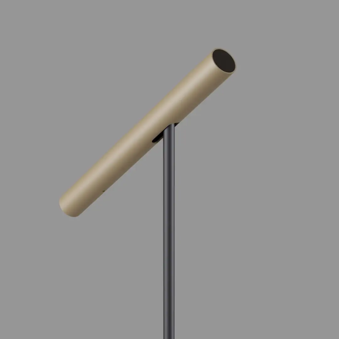 Artdelight Kansas Vloerlamp 140cm - Touch dimmer - Zwart/Champagne