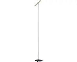 Artdelight Kansas Vloerlamp 140cm - Touch dimmer - Zwart/Champagne