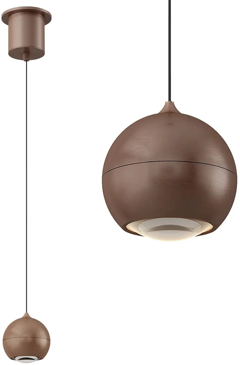Artdelight Hanglamp Miami 1 Lichts Ø10cm - Brons