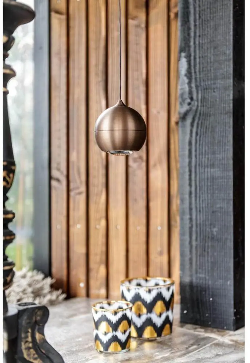 Artdelight Hanglamp Miami 1 Lichts Ø10cm - Brons