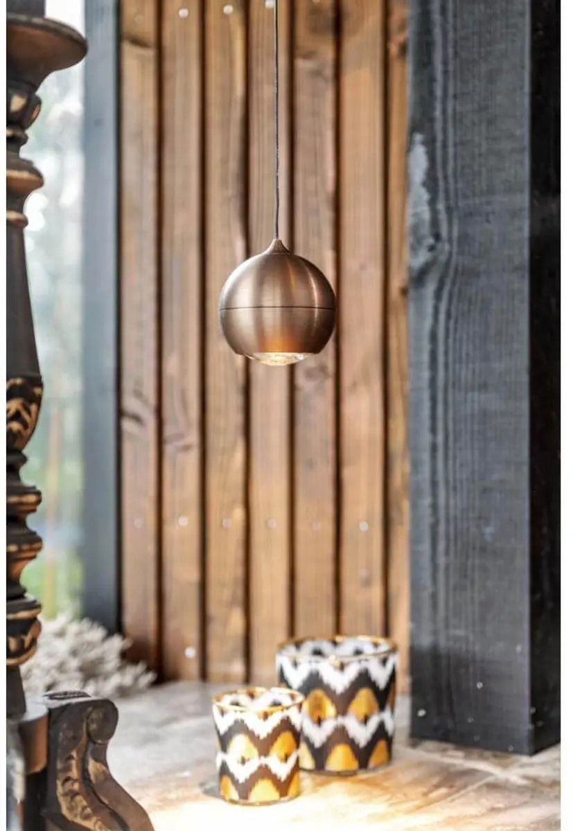 Artdelight Hanglamp Miami 1 Lichts Ø10cm - Brons