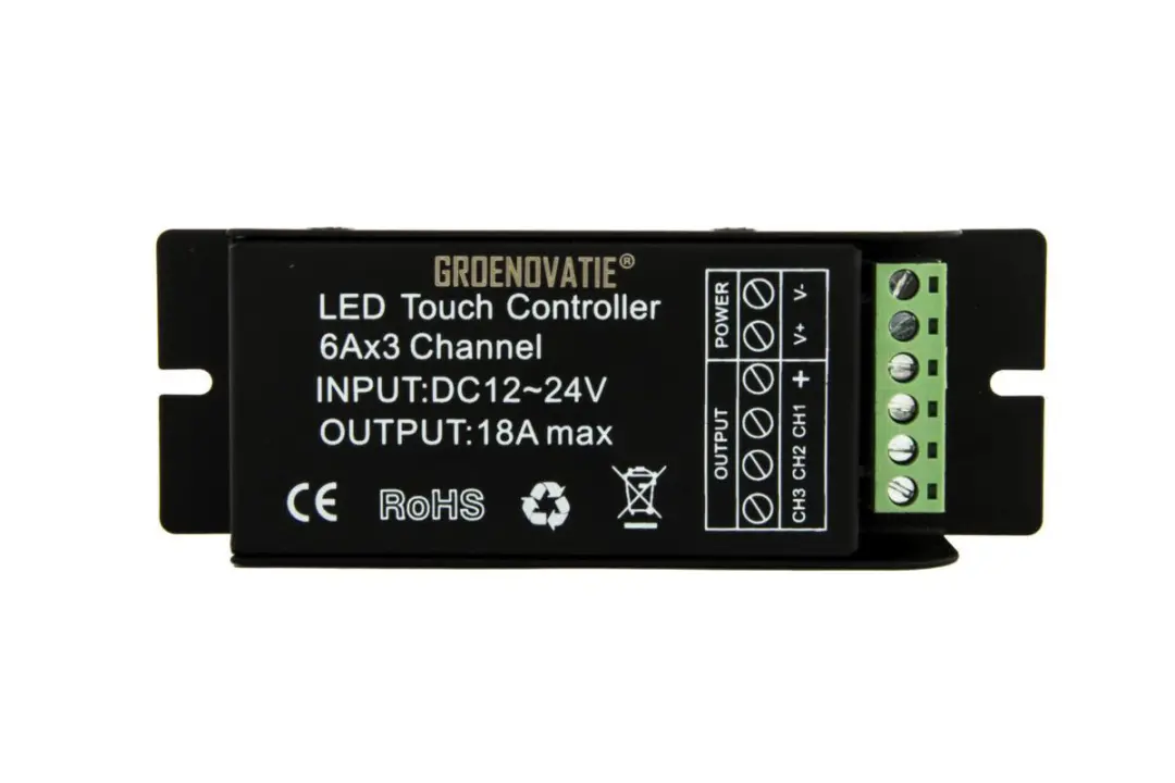 Groenovatie LED Strip RGB - 5m - RF Touch Afstandsbediening - Zwart - afbeelding 4 van 5