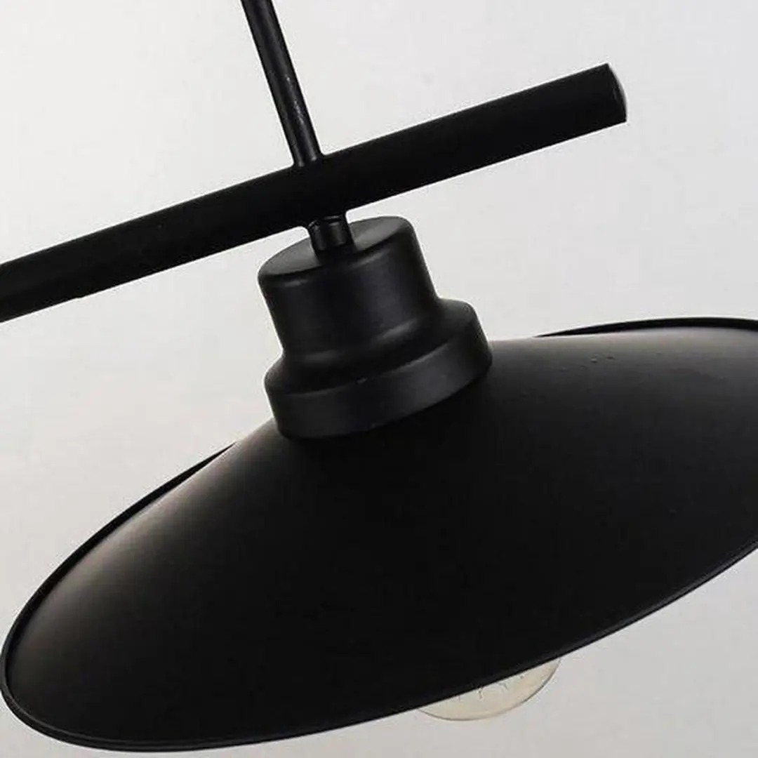 Groenovatie Vintage Industrieel Hanglamp 3 Lichts - Ø30cm - Zwart - afbeelding 6 van 6