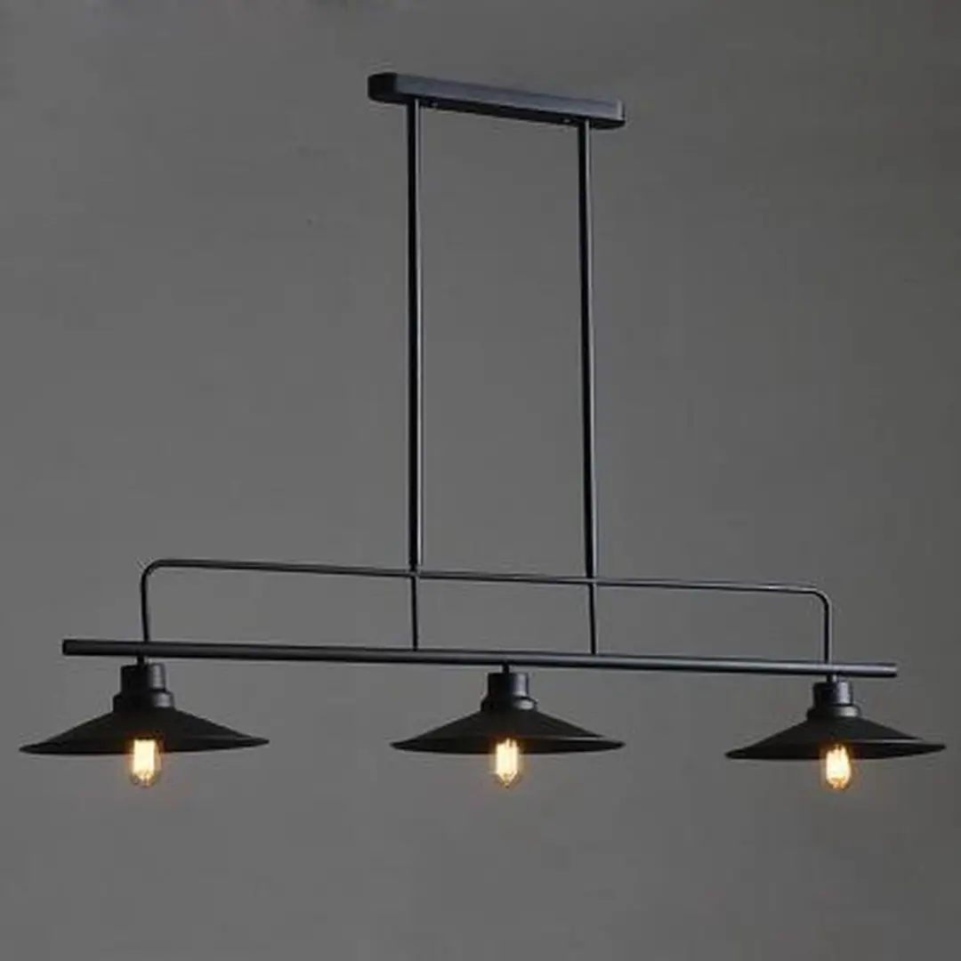 Groenovatie Vintage Industrieel Hanglamp 3 Lichts - Ø30cm - Zwart - afbeelding 3 van 6
