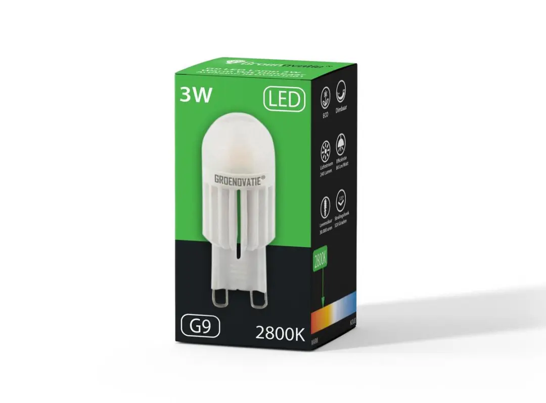 Groenovatie G9 LED Lamp 3W - Warm Wit - Dimbaar - afbeelding 5 van 6