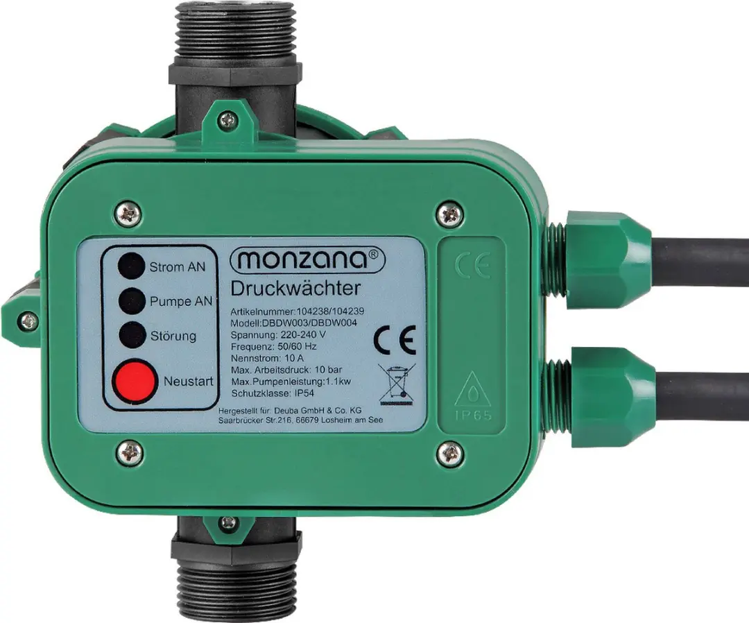 Deuba Drukschakelaar 10 Bar - 1100W - voor Hydrofoor/Tuinpomp - afbeelding 6 van 6