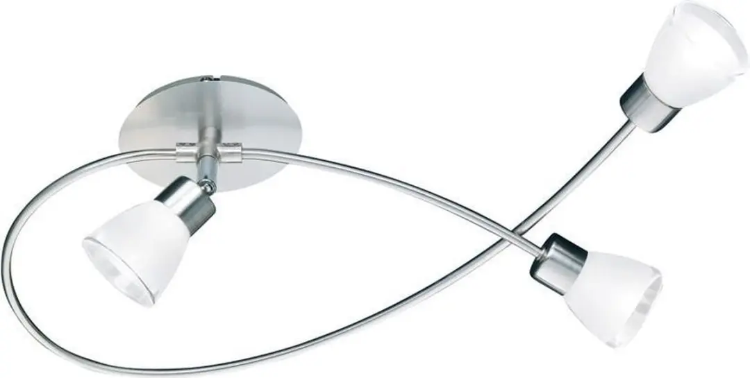 Trio Serie 8184 Plafondlamp 3x28W RVS Wit 618490307