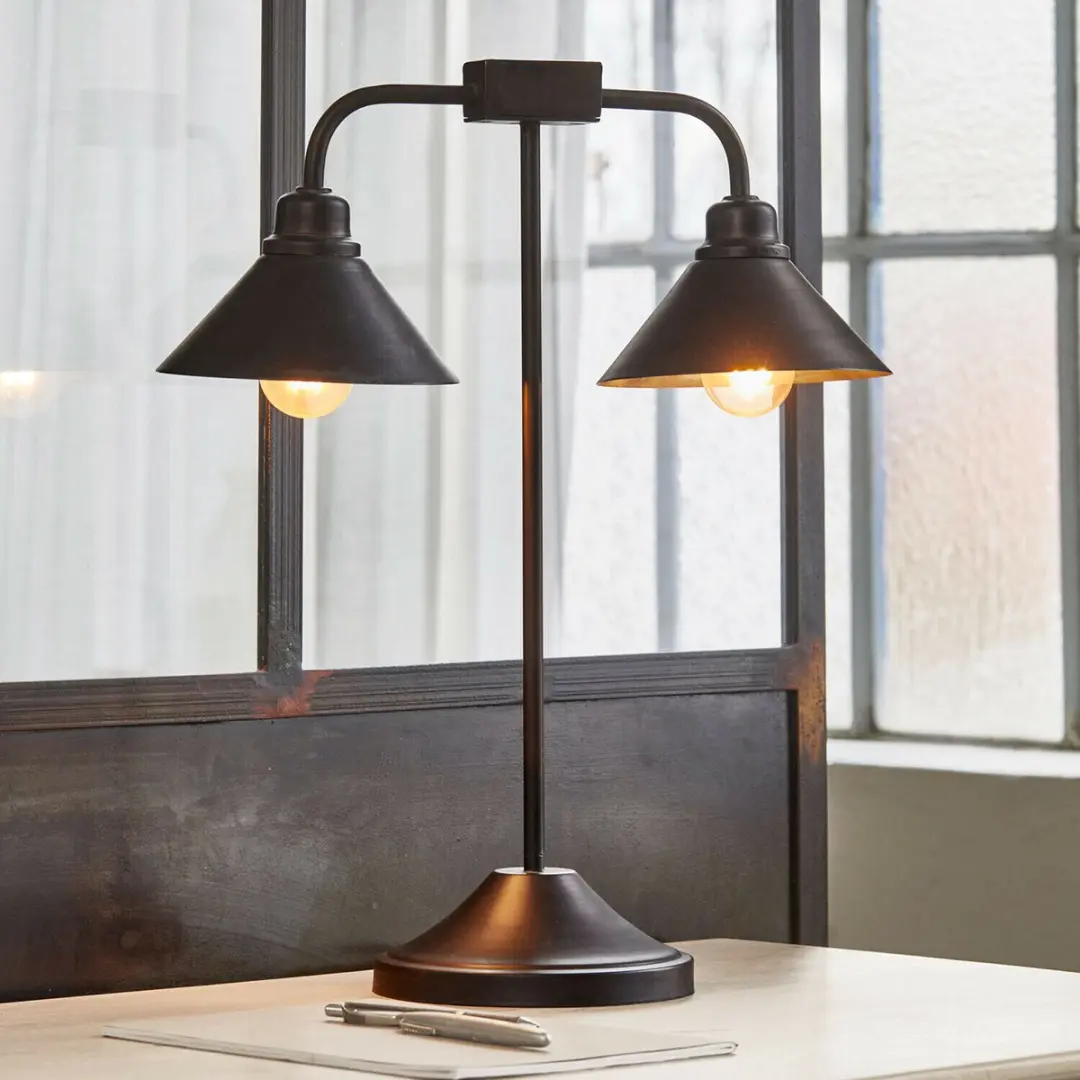 Loberon Cilovex Tafellamp - 25W - Zwart - afbeelding 5 van 6