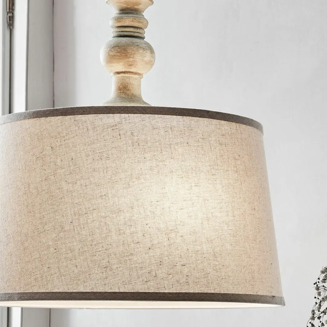 Loberon Martigny Hanglamp - Ø46cm - Beige - afbeelding 5 van 6