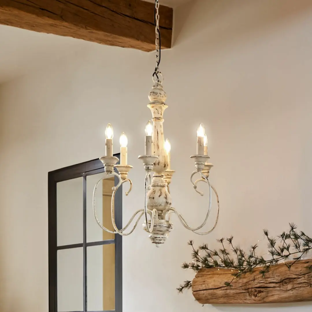 Loberon Greenwich Hanglamp - 60cm - Antiekwit - afbeelding 6 van 6