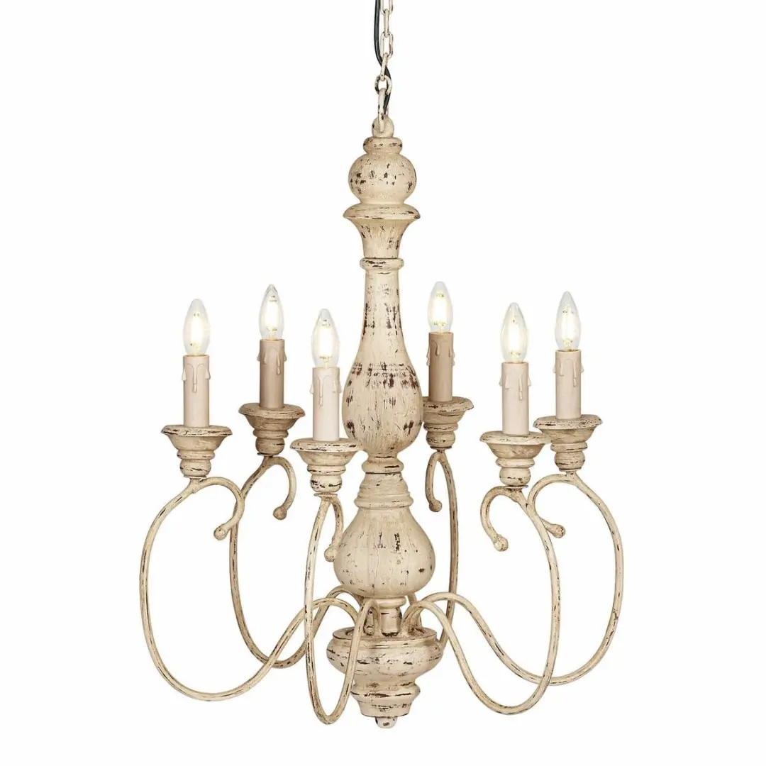 Loberon Greenwich Hanglamp - 60cm - Antiekwit - afbeelding 5 van 6