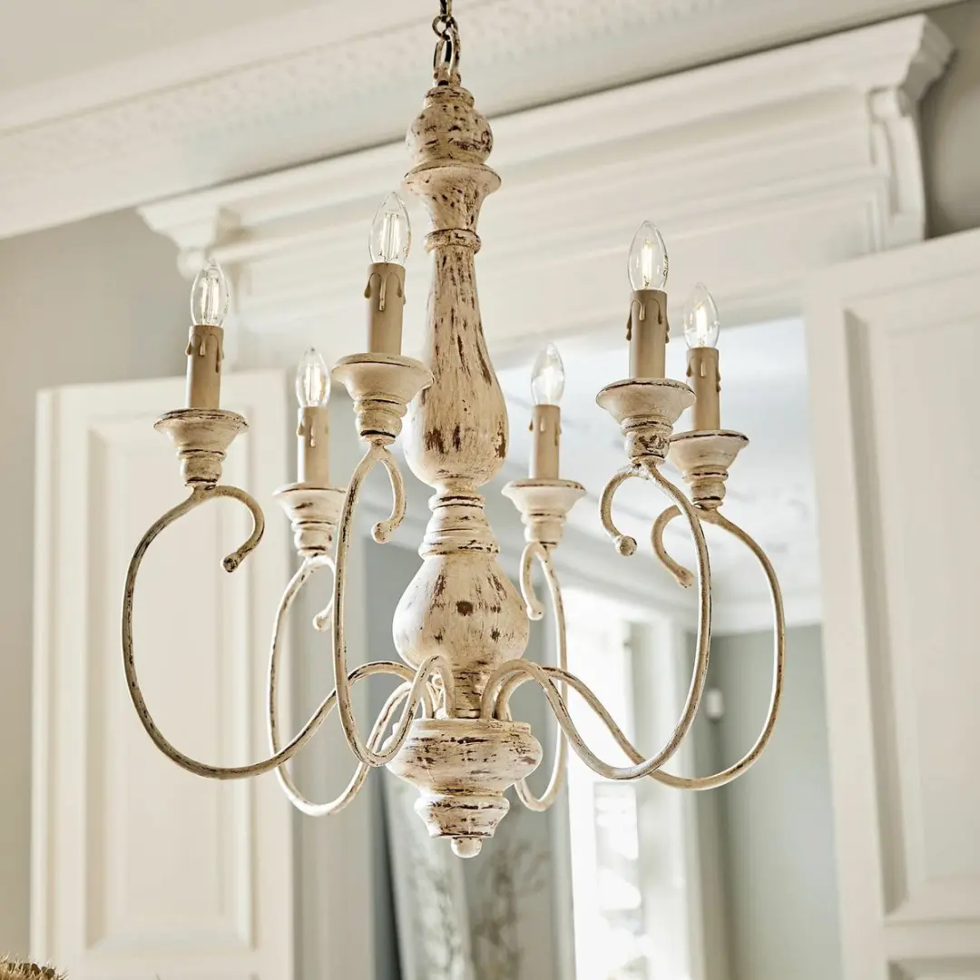 Loberon Greenwich Hanglamp - 60cm - Antiekwit - afbeelding 3 van 6