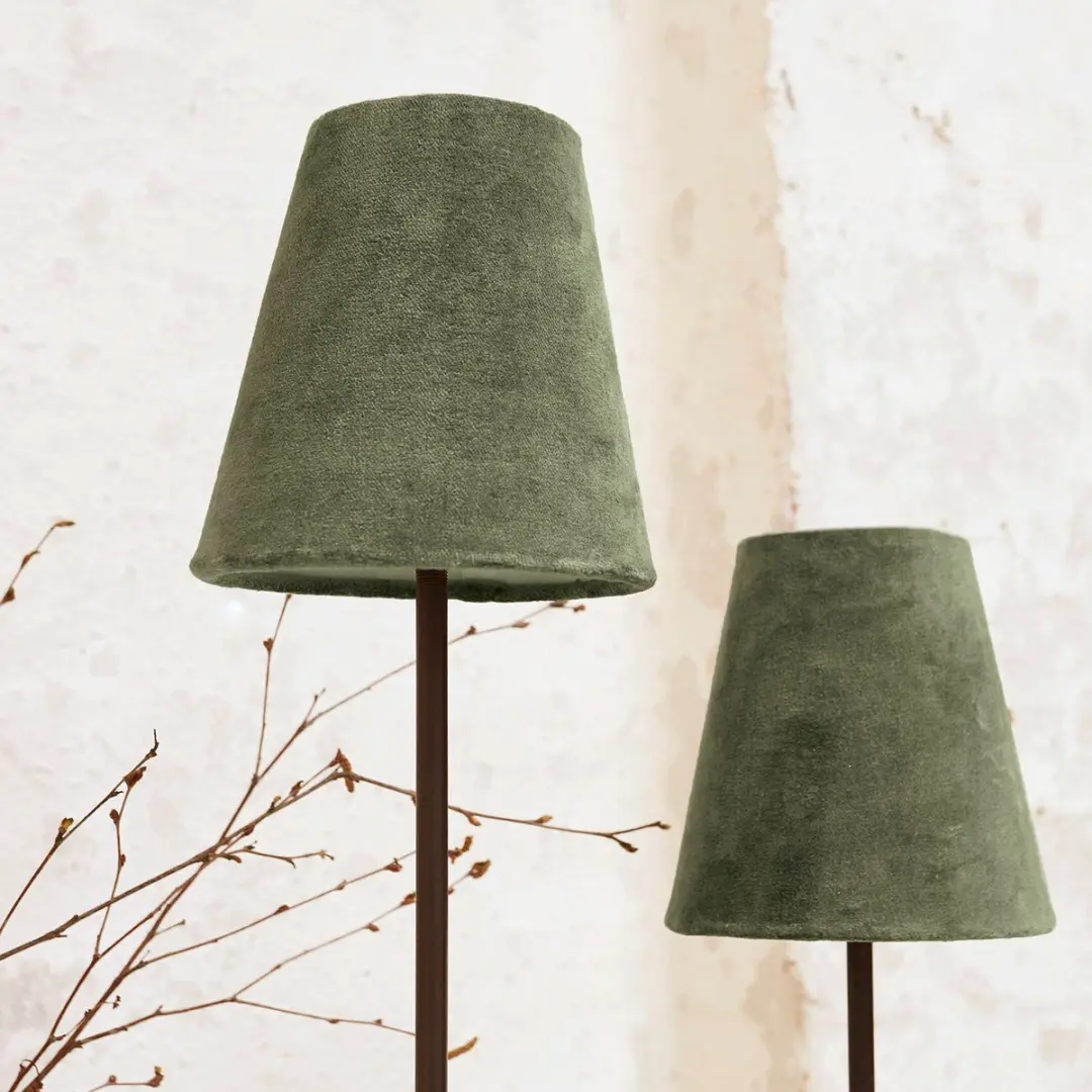 Loberon Tacoma Staande Lamp - 2 Stuks - Kaki/Zwart - afbeelding 4 van 4
