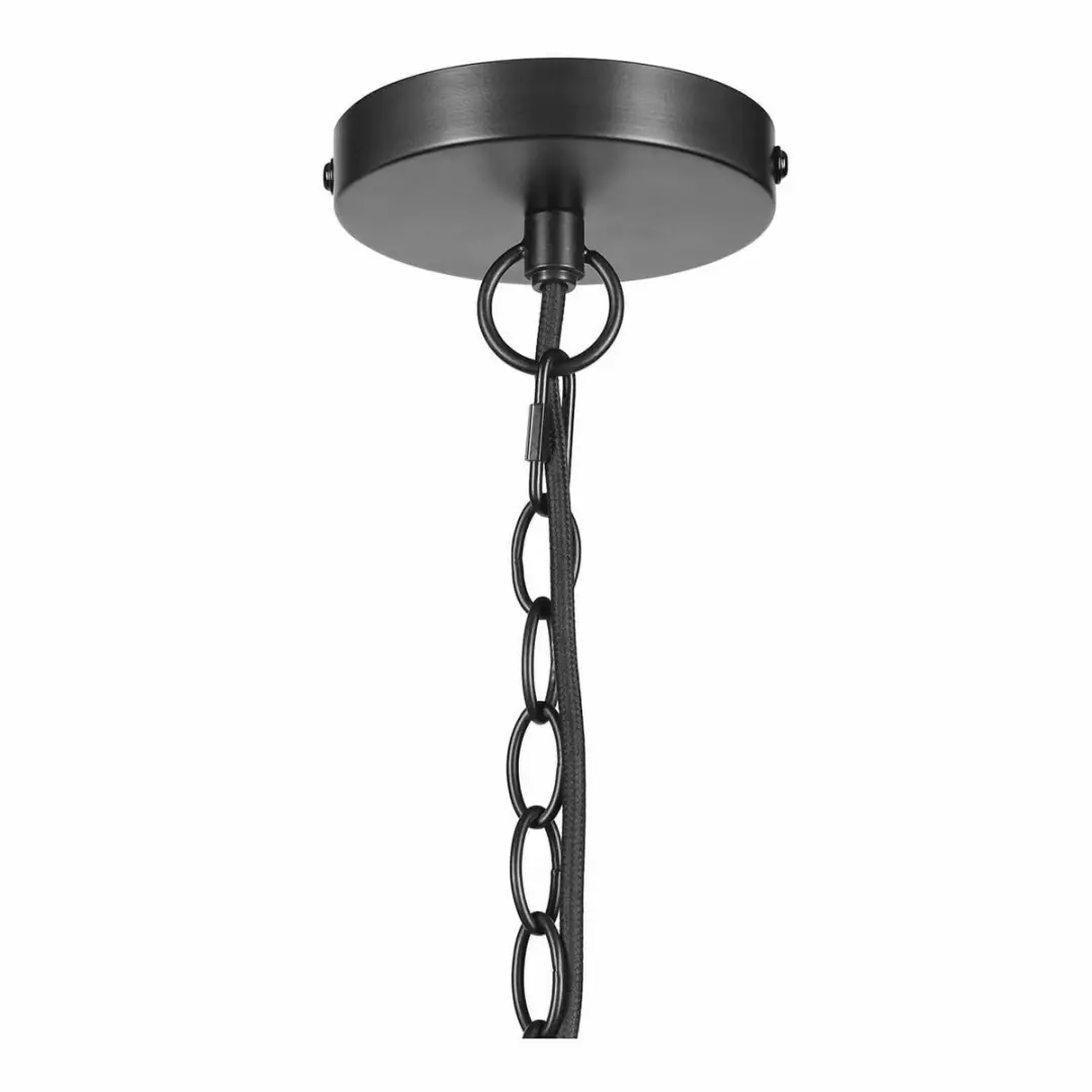 Loberon Yvron Hanglamp - Antiekzilver/Zwart - Ø20cm - afbeelding 3 van 6
