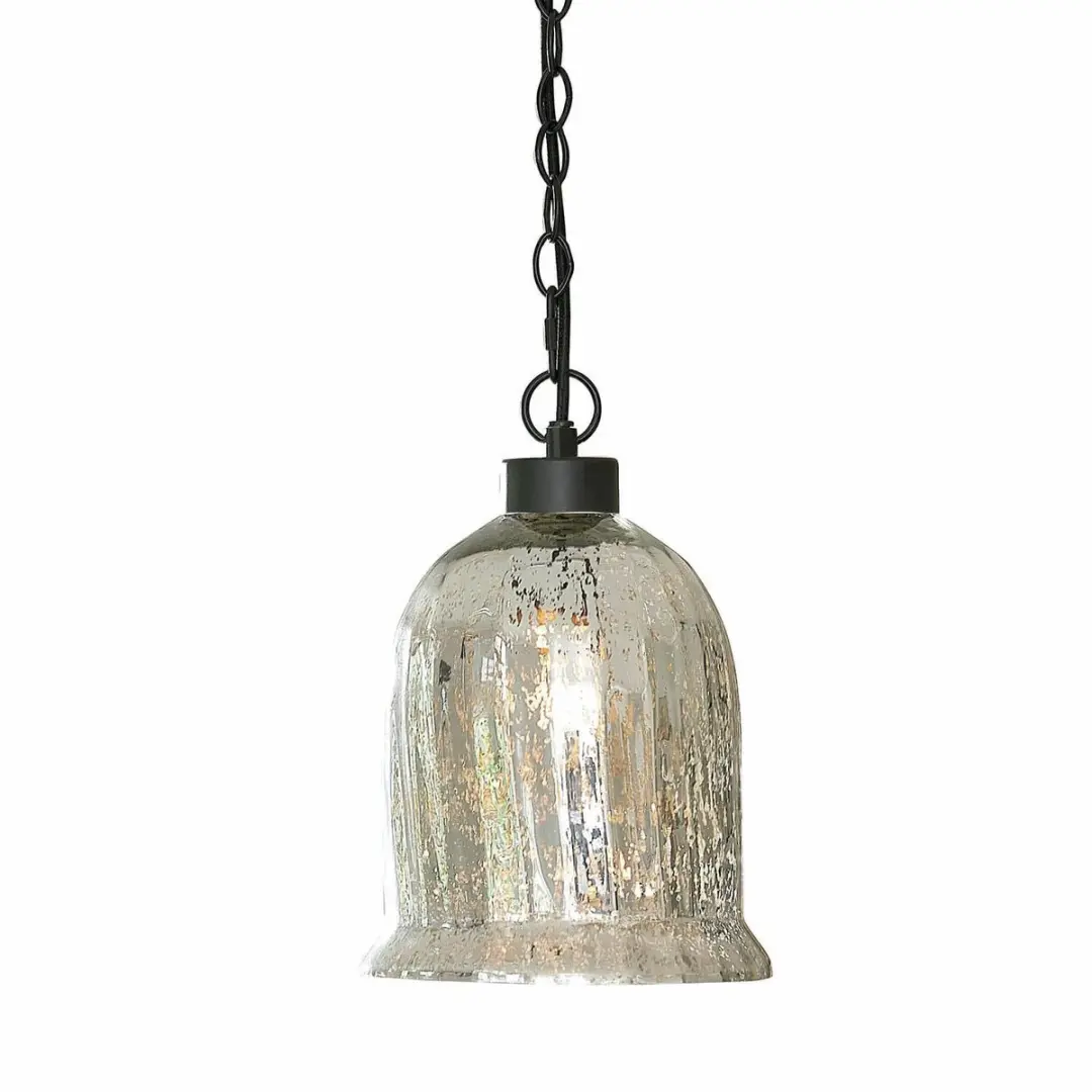 Loberon Yvron Hanglamp - Antiekzilver/Zwart - Ø20cm - afbeelding 2 van 6