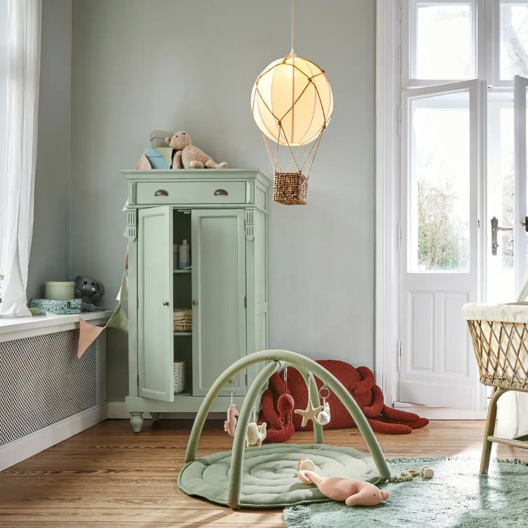 Loberon Hanglamp Plumillon - 40W - Crème/Bruin - afbeelding 3 van 5