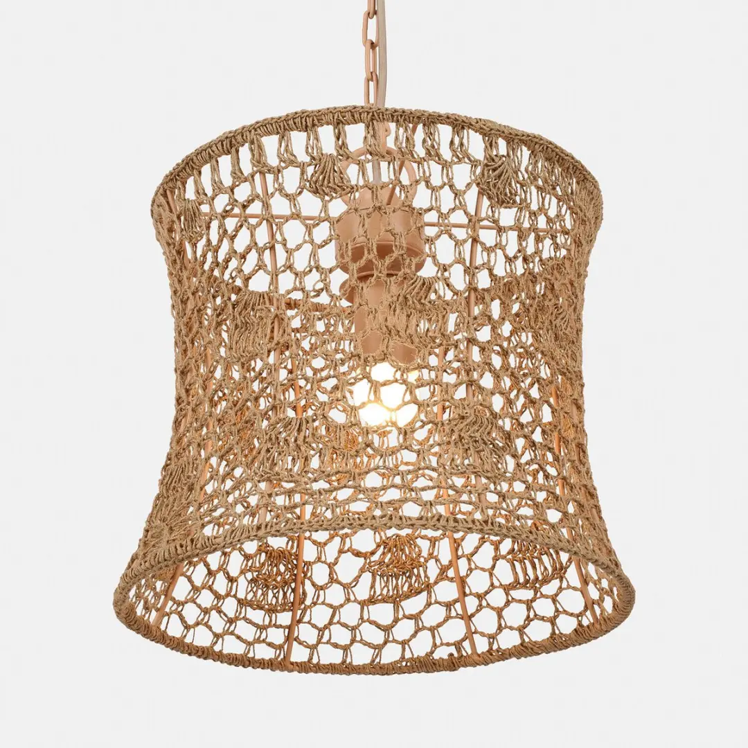 Loberon Calivonne Hanglamp - 1x40W - Ø33cm - Bruin