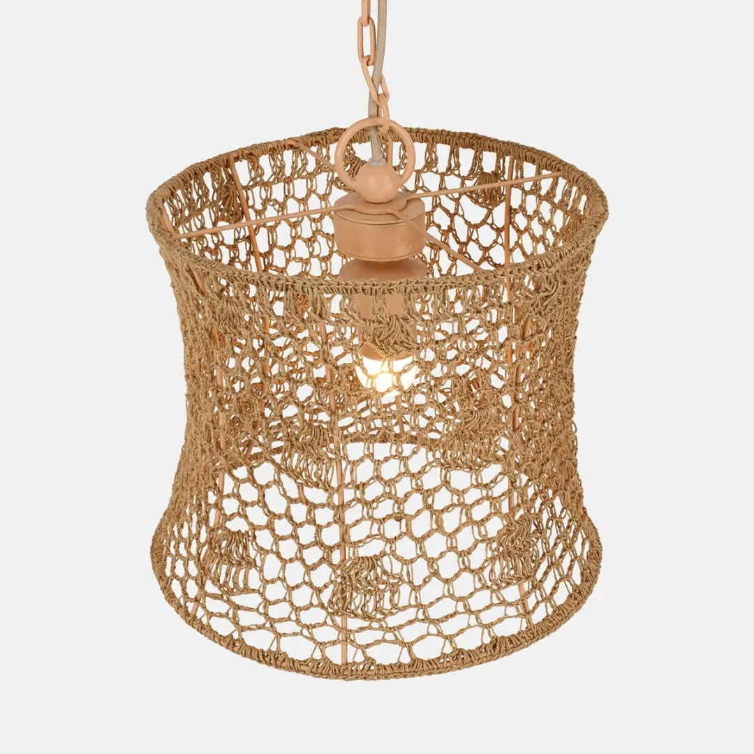 Loberon Calivonne Hanglamp - 1x40W - Ø33cm - Bruin