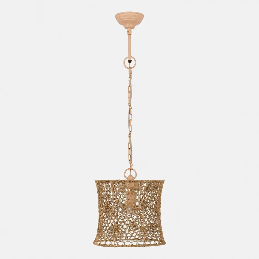 Loberon Calivonne Hanglamp - 1x40W - Ø33cm - Bruin