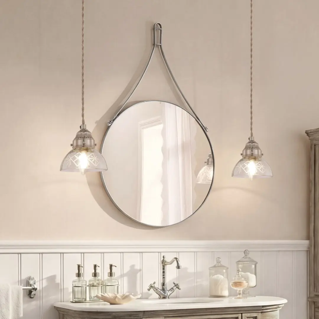 Loberon Montélie Hanglamp - Ø14cm - Zilverkleurig