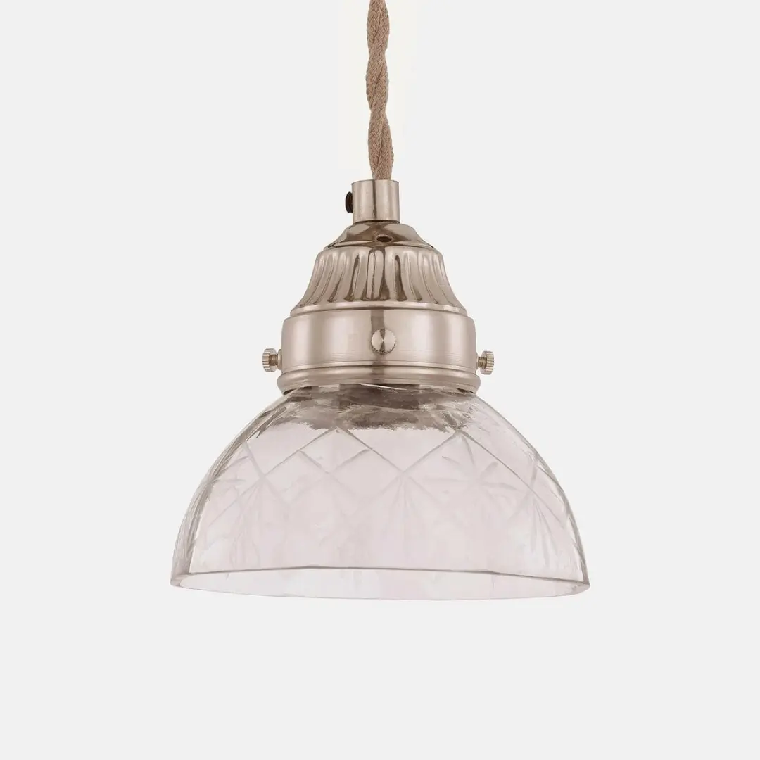 Loberon Montélie Hanglamp - Ø14cm - Zilverkleurig